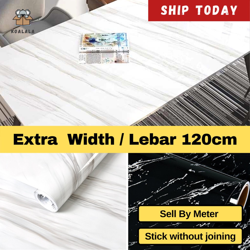 【120CM Extra Width】Large Self Adhesive Marble Waterproof
