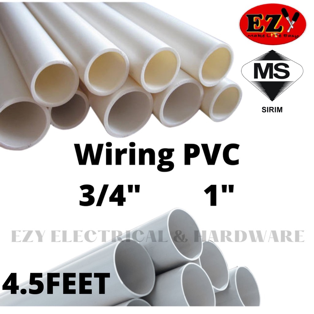 WIRING PVC PIPE 3/4" 1" 20MM 25MM ( 4.5 FEET/4.5KAKI ) Shopee Malaysia