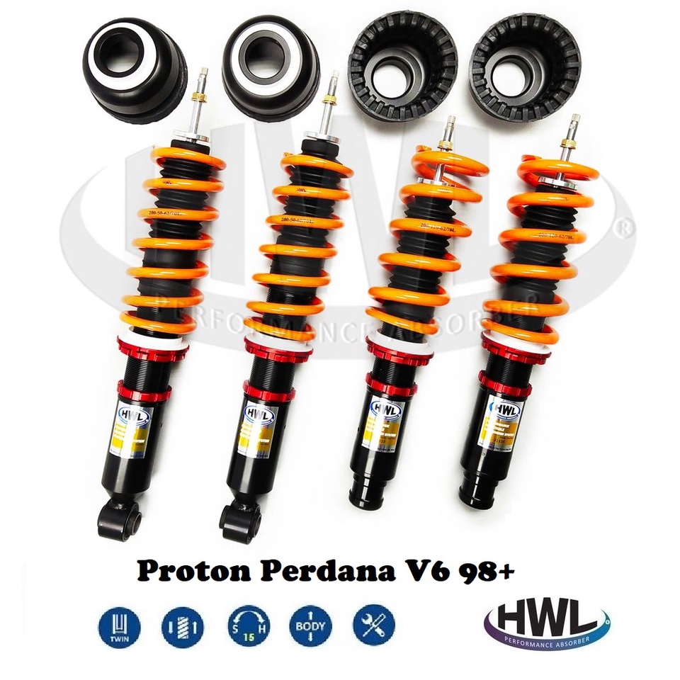 Proton Perdana V6 98+ HWL st1 series fully adjustable absorber