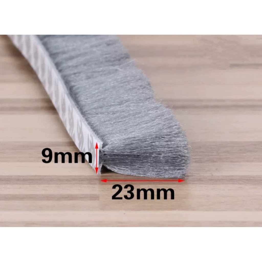 High Quality 3M Self Adhesive Door Brush Strip Window Seal Film Weather Strip 9*23mm Shopee