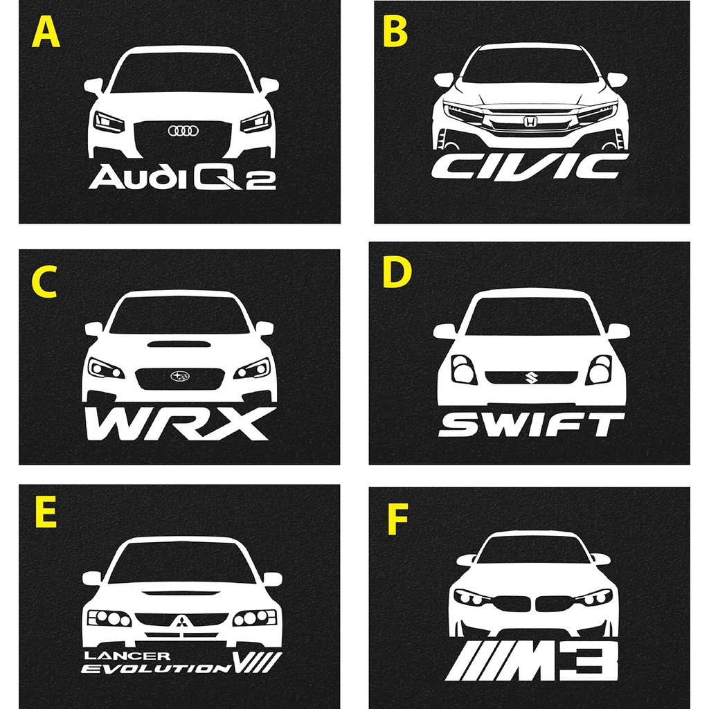 Car model Sticker Sticker model kereta sticker car decals logo Shopee Malaysia