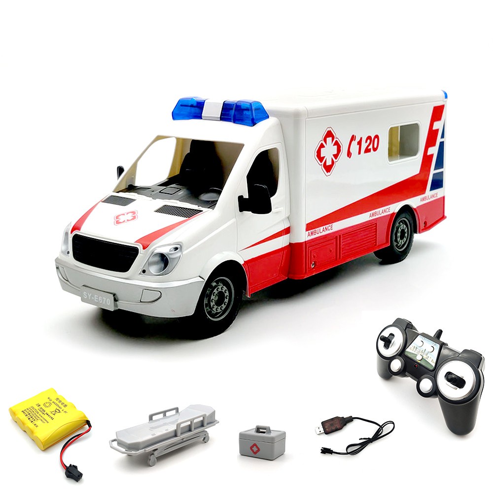 Double E 1:20 RC Ambulance, Emergency Rescue Remote Control Ambulance