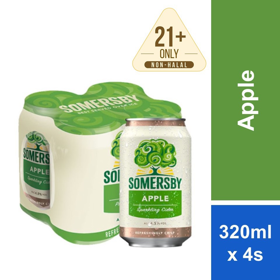 Somersby Apple Cider Can (320ml x 4's) Shopee Malaysia