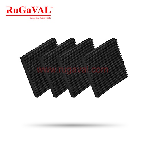 Anti Vibration Rubber Pad, Size 10mm x 100mmW x 100mmL, Anti Noise