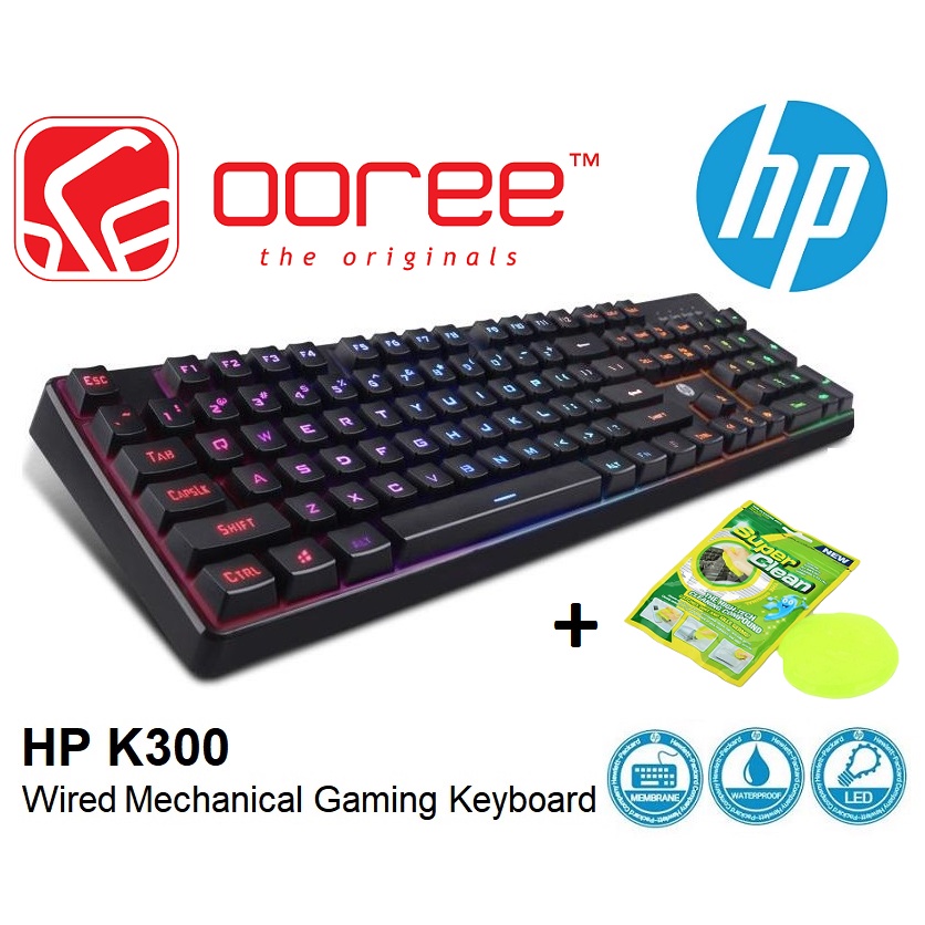 HP K300 (104 KEYS) / K300 2024 (98 KEYS) WIRED USB MECHANICAL GAMING KEYBOARD WITH MULTICOLOR