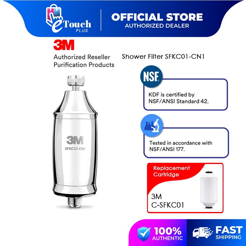 3M SFKC01CN1 Shower Water Filter System, Chlorine Reduction KDF Water