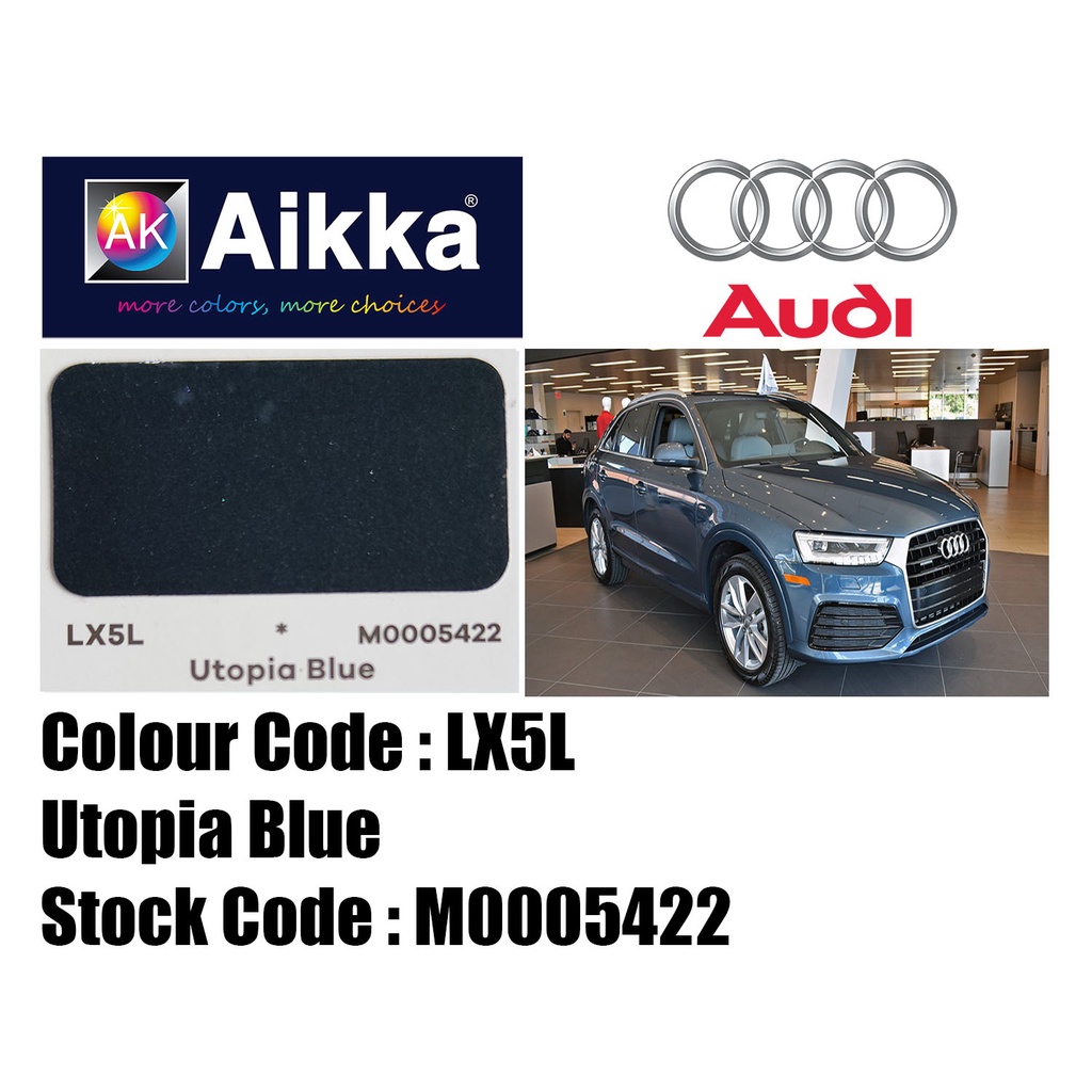 AIKKA AUTOMOTIVE PAINT/ AUDI LX5L* PEARL / UTOPIA BLUE /TOUCH UP PAINT / DIY CAT SPRAY TIN / CAT