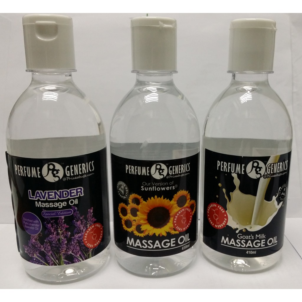Perfume Generics Massage Oil 410mL (Sunflower/Goat's Milk/Lavender