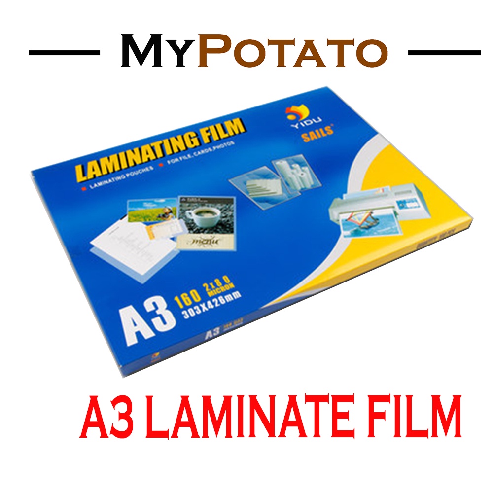 A3 Laminating Film / Plastik Laminate A3 100 Micron 100 Sheets Ship