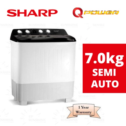 Sharp Twin Tub semi Auto 7Kg Washing Machine Washer EST7015 Mesin Basuh