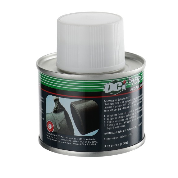 OCI S100 PVC Solvent Cement Adhesive (100g) COLOUR Clear PVC Pipe Glue
