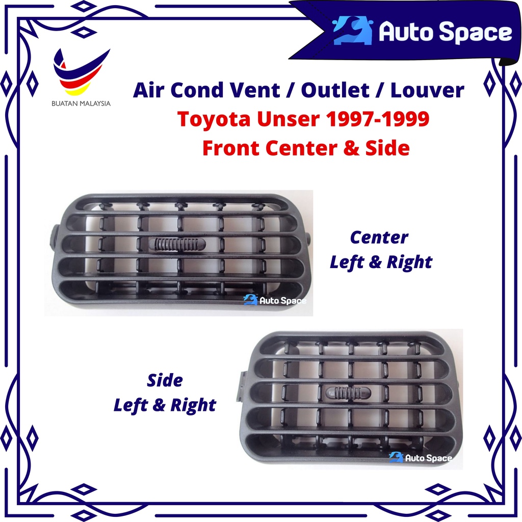 TOYOTA UNSER 19971999 FRONT CENTER & SIDE AIR COND VENT VENT/AIR COND