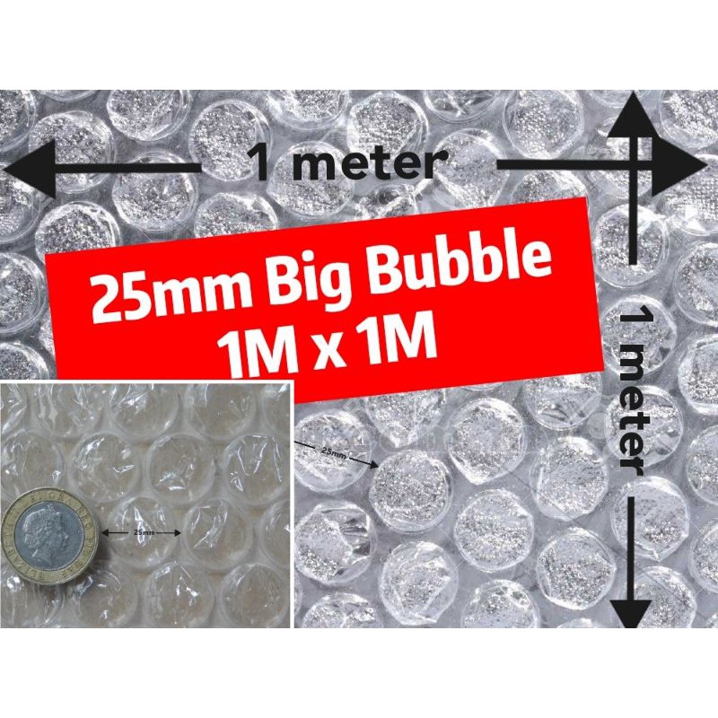 25mm 1meter x 1meter Single Double Layer Bubble Wrap Bubble Pack