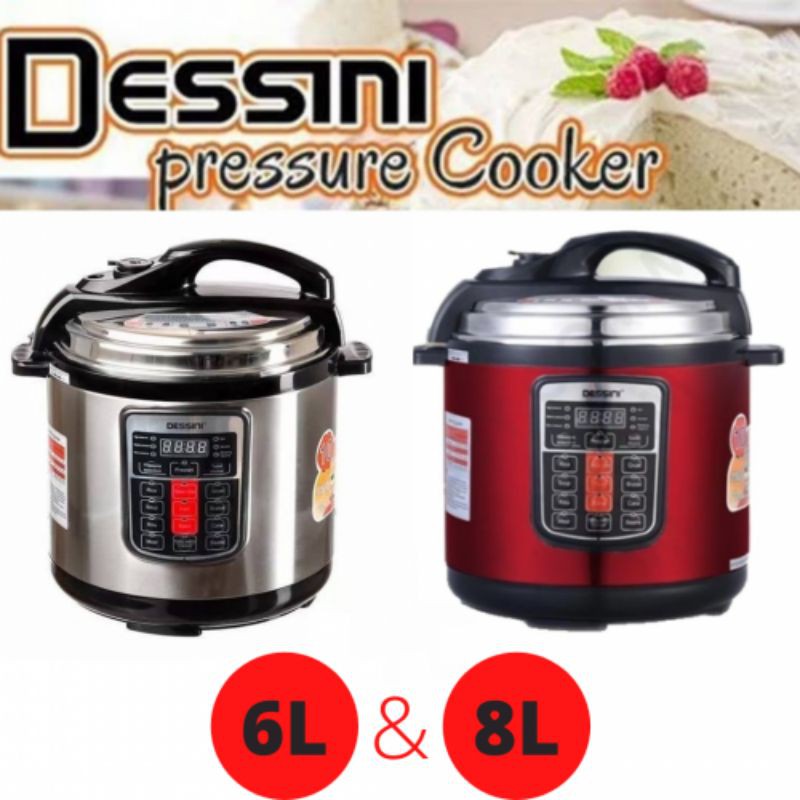 DESSINI 6L/8L ELECTRIC PRESSURE COOKER ALUMINUM NON STICK POT MULTI