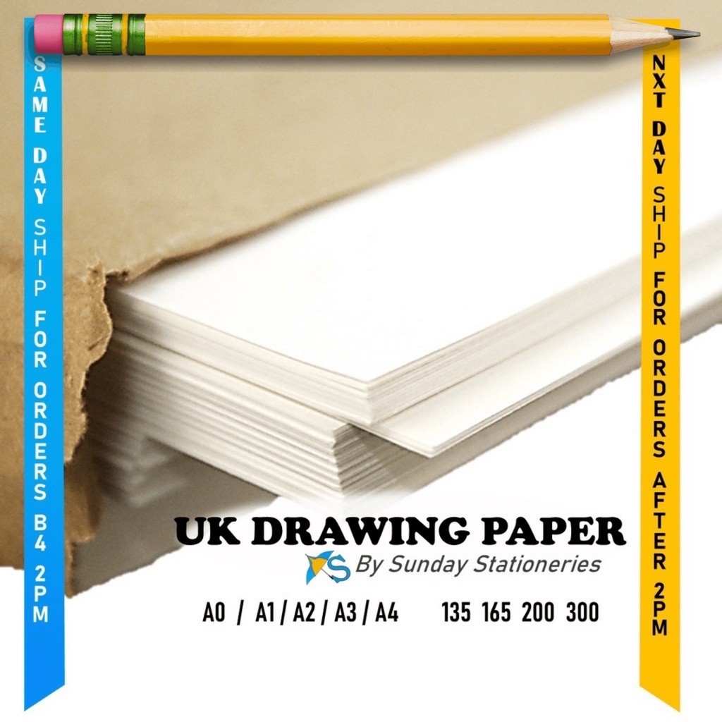 UK Thick Drawing Paper Kertas Lukisan Tebal A4 / A3 ( 300 / 200 /165