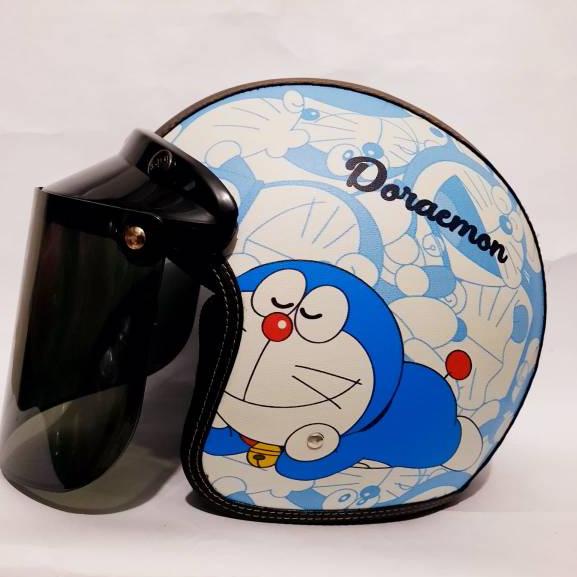 Hot Sell... Sni Retro Classic Full Neck Doraemon Adult Bogo Helmet