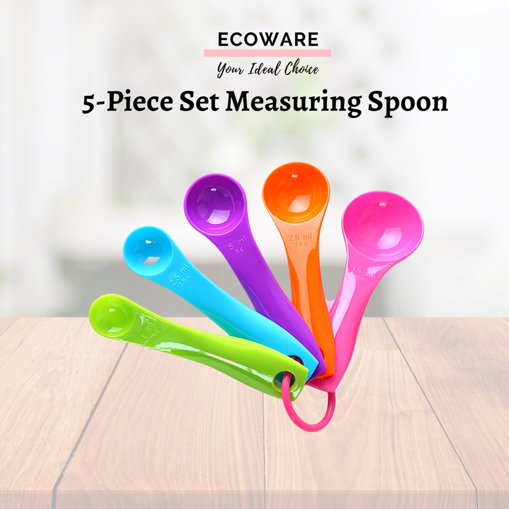 5pcs/set Measuring Spoon Colorful Plastic Measure Spoon (Size 1ML 2.5ML