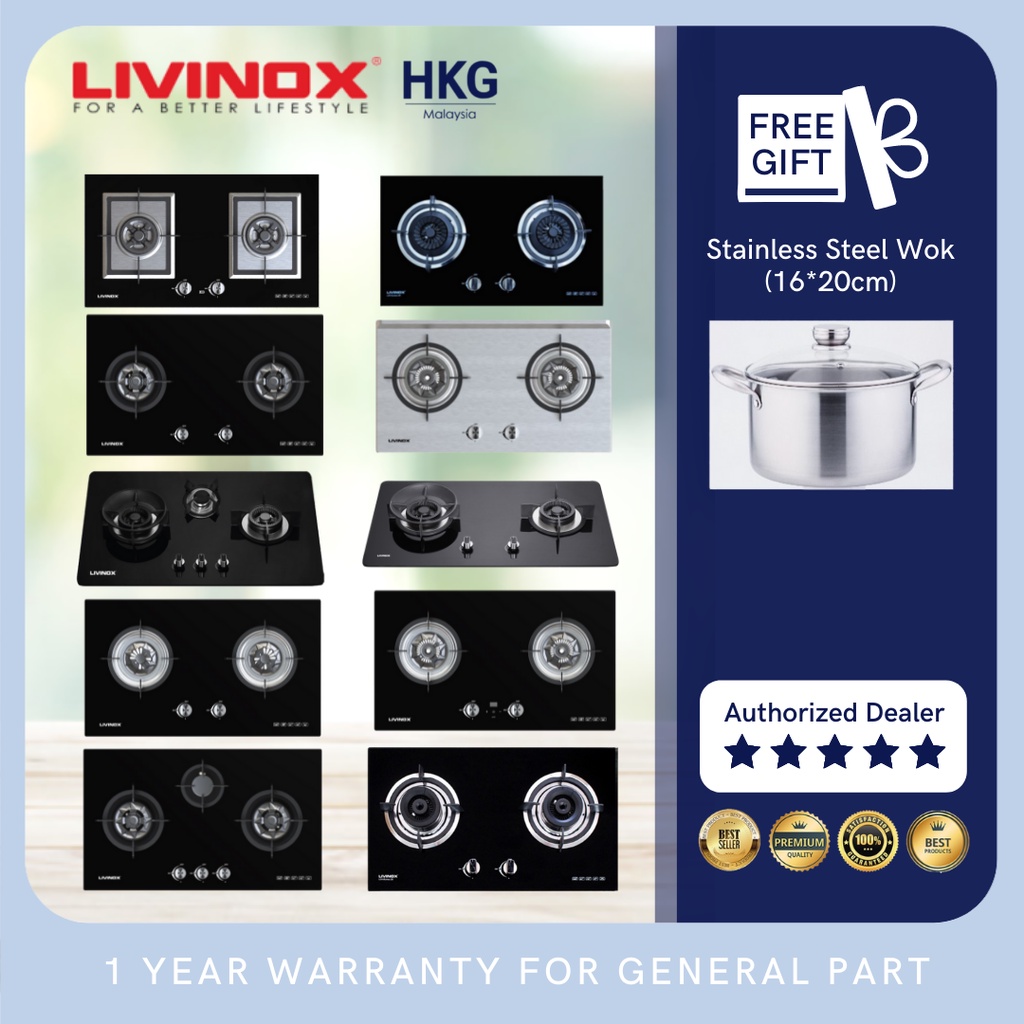 HKG LIVINOX LGH Gas Cooker Gas Stove Alacarte series Shopee Malaysia