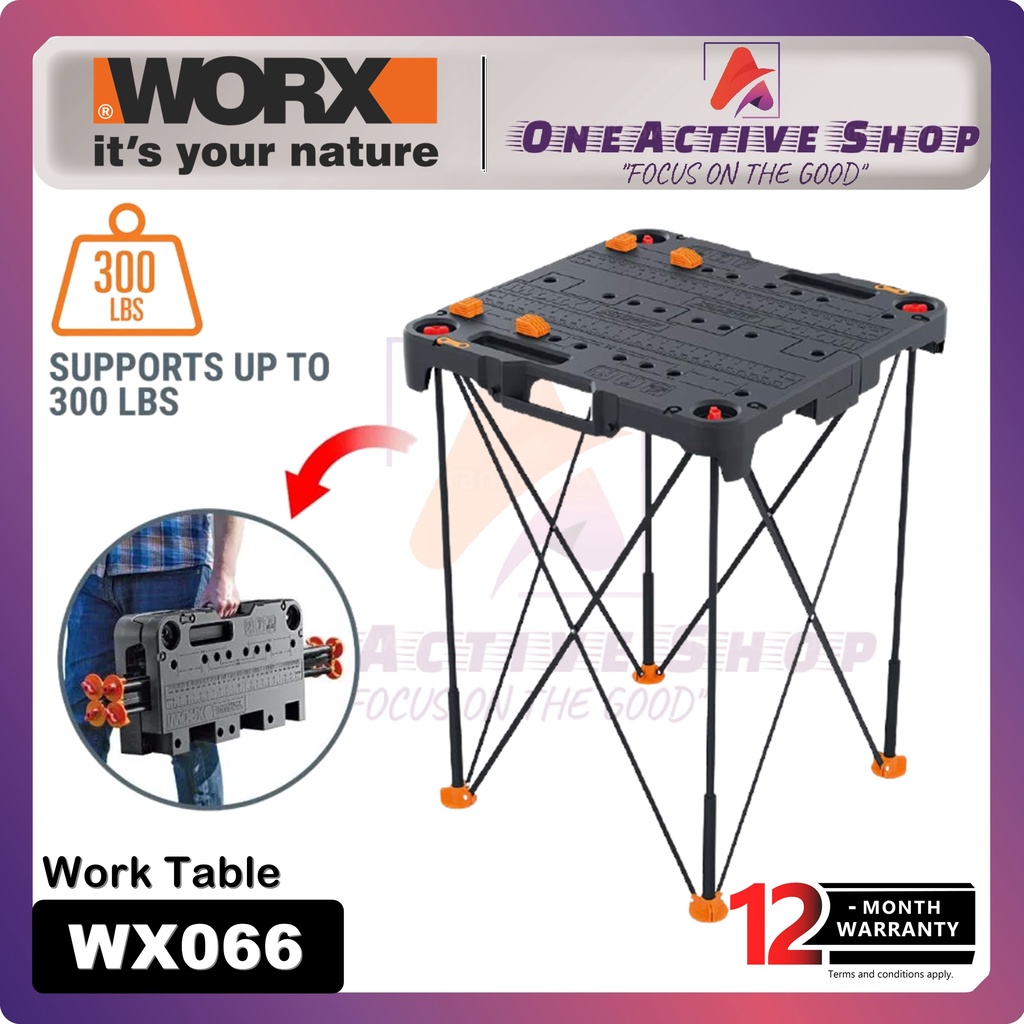 WORX Portable Folding SideKick Work Table WX066 1 Year Warranty