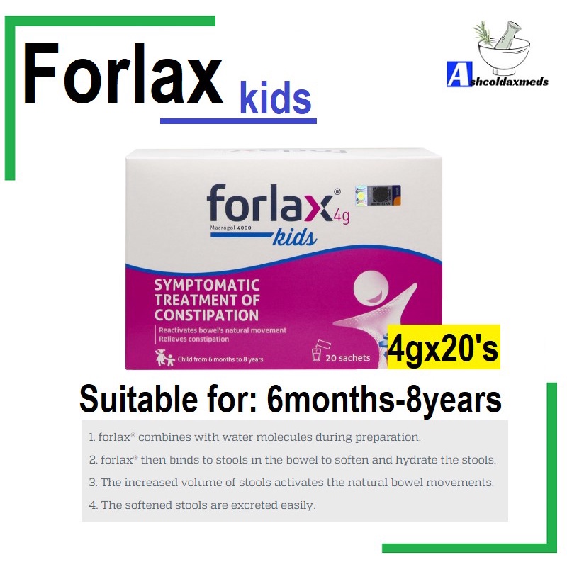 FORLAX 4G KIDS SACHET 20S (MACROGOL 4000) FOR CONSTIPATION (ORANGE