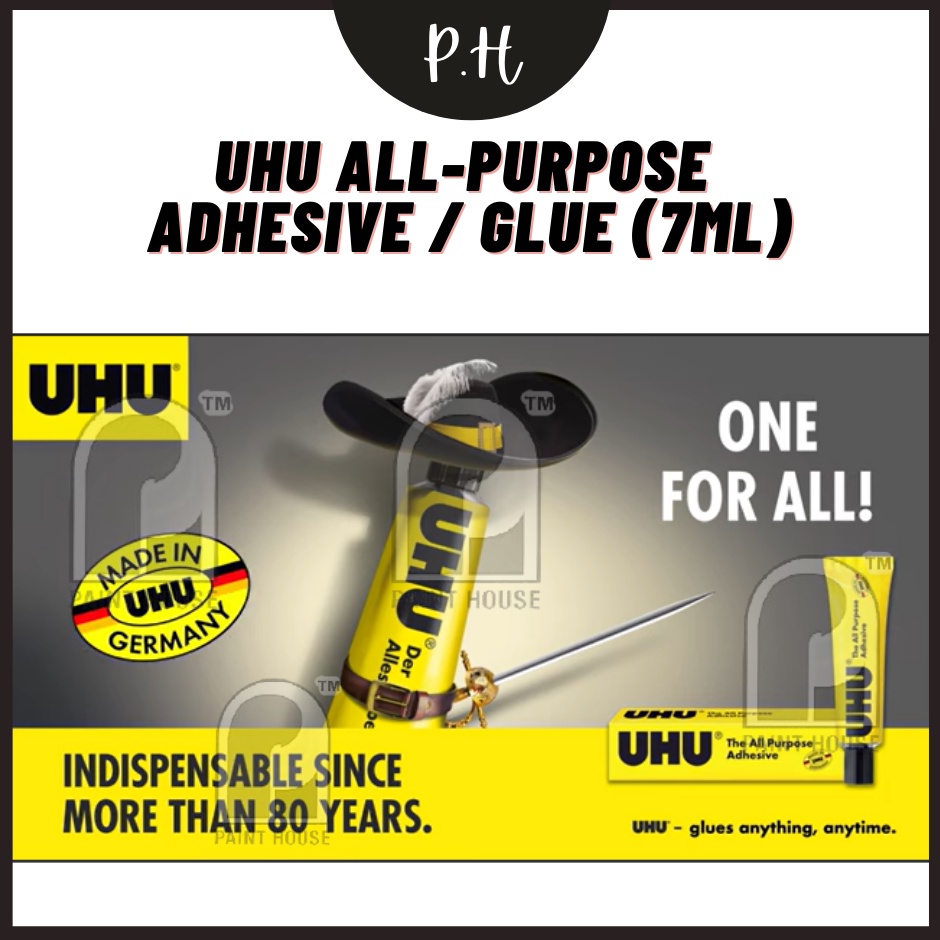 UHU All Purpose Adhesive 7ml Super Glue Wood Plastics ABS Plexiglass