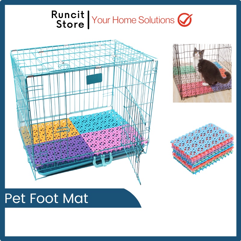 Pet Foot Mat Pelapik Sangkar PVC Cage Floor Mat Plastic Foot Pad Slab