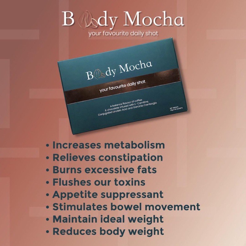 Body Mocha, weight loss coffee + chocolate Shopee Malaysia