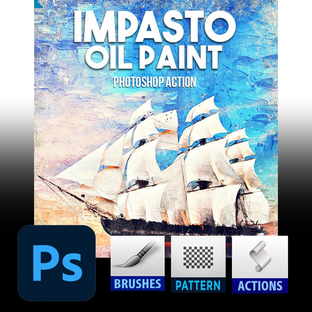 PS Action Effect Impasto Oil Paint Action Shopee Malaysia
