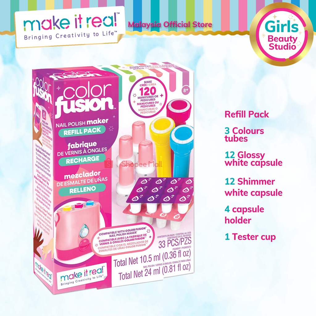 Make It Real Color Fusion Nail Polish Maker Refill Pack Safety Non