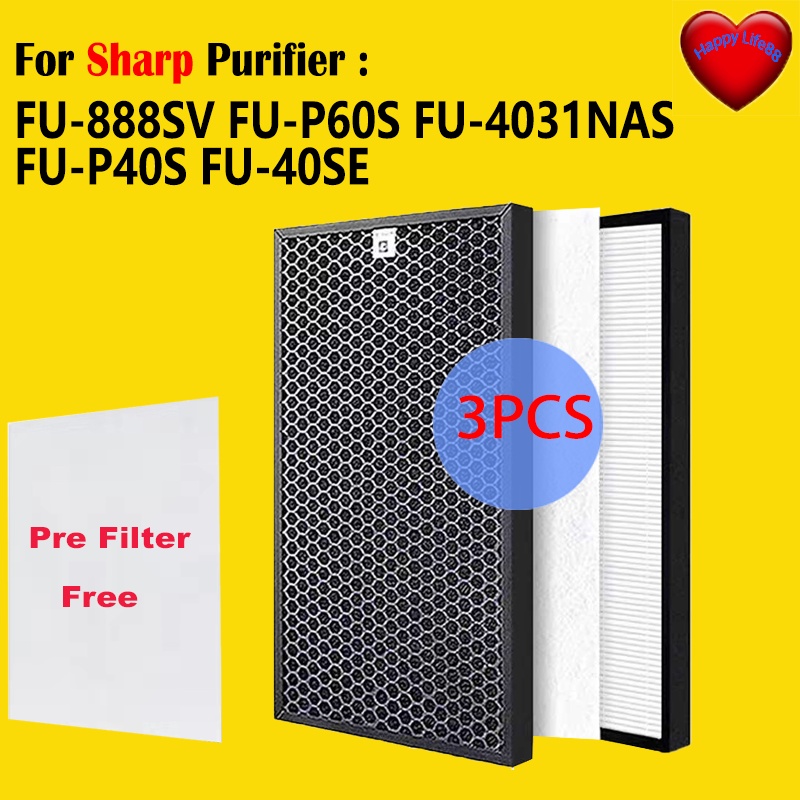 [Ready Stock] For Sharp FU888SV Replacement Air Purifier HEPA