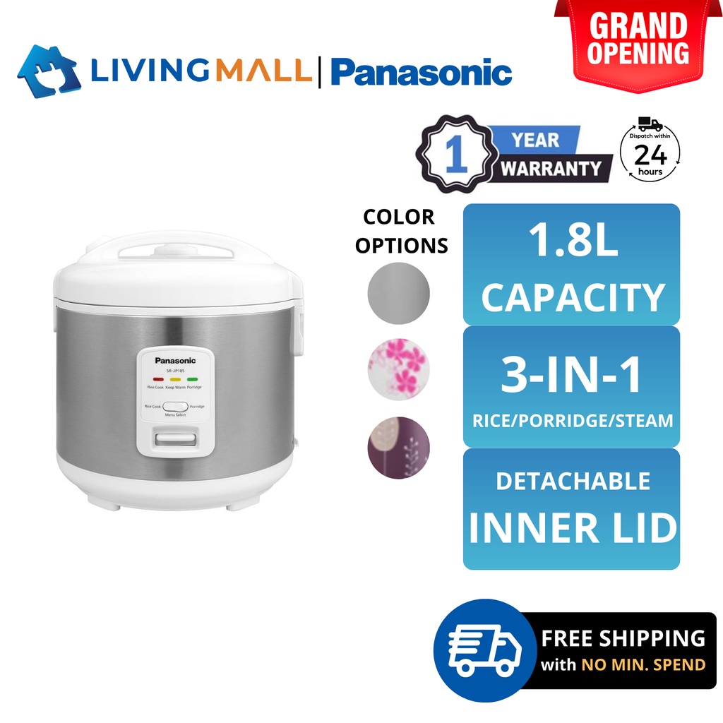 [𝐅𝐑𝐄𝐄 𝐃𝐄𝐋𝐈𝐕𝐄𝐑𝐘] PANASONIC SRJP185 RICE COOKER (1.8L) 3IN1 SR