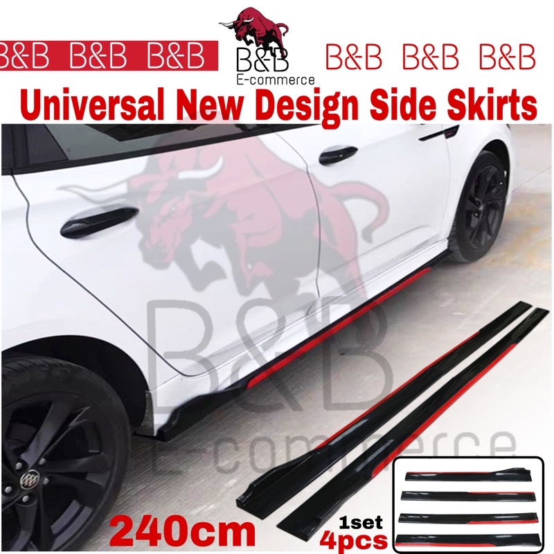 🔥New Design 🔥Universal Car Bumper Universal Side Skirts ABS Material