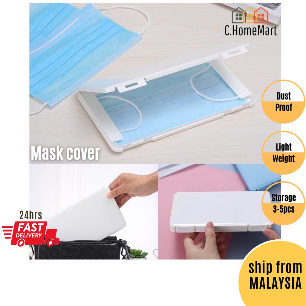 (M'sia) Ready Stock Dustproof Face Mask Storage Case Box Disposable