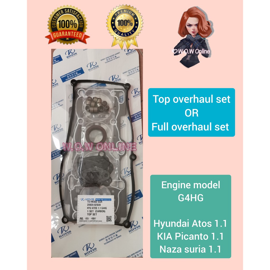 HYUNDAI ATOS 1.0 / 1.1 KIA PICANTO NAZA SURIA G4HG ENGINE TOP & FULL