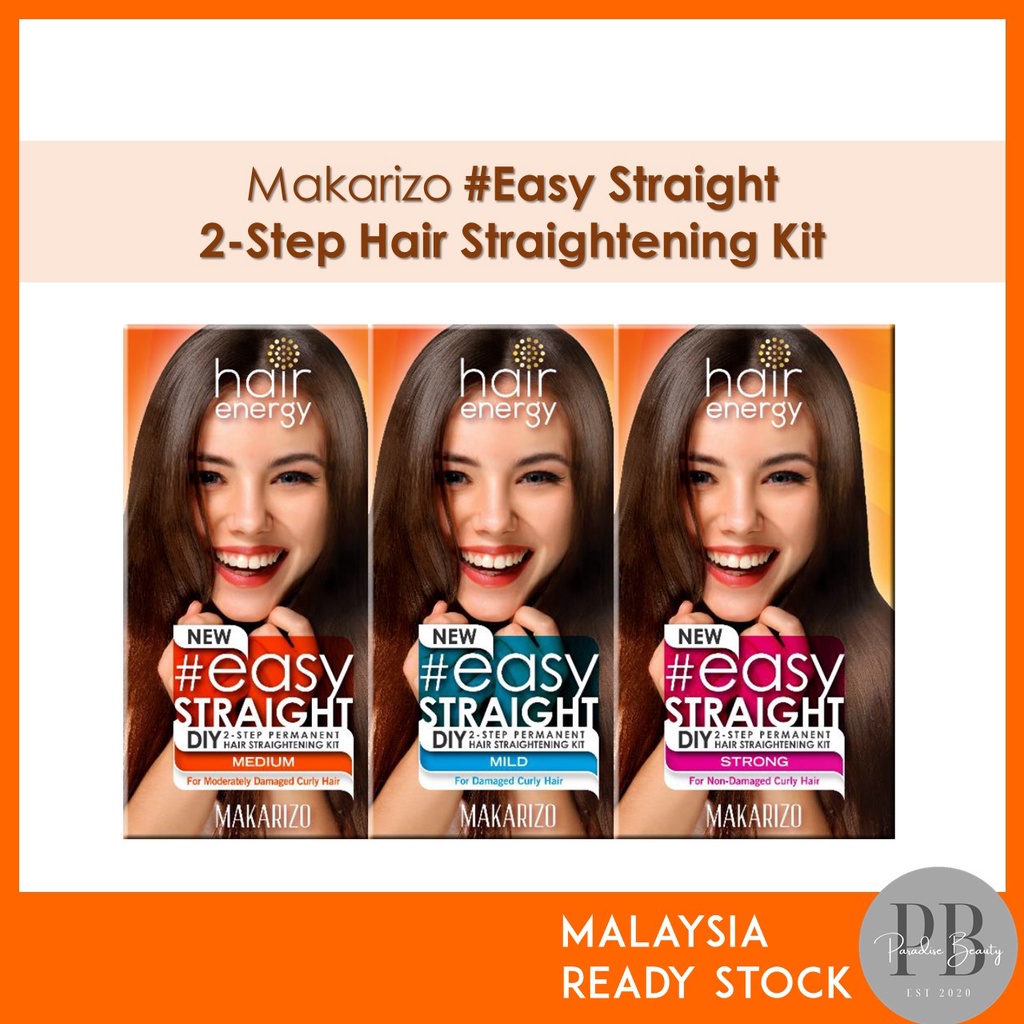 Makarizo Easy Straight DIY 2Step Permanent Hair Straightening Kit Shopee Malaysia
