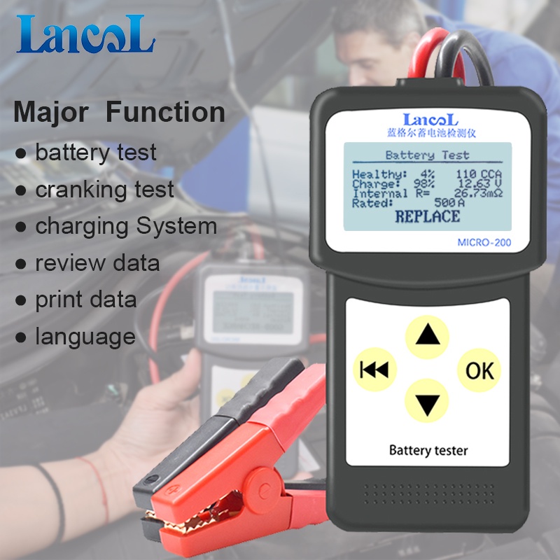 Lancol M200 Car Battery Tester CCA Meter Vehicle Analyzer 12v cca
