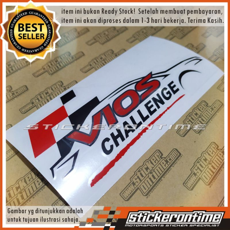 Sticker Toyota Vios Challenge Stiker Car Shopee Malaysia