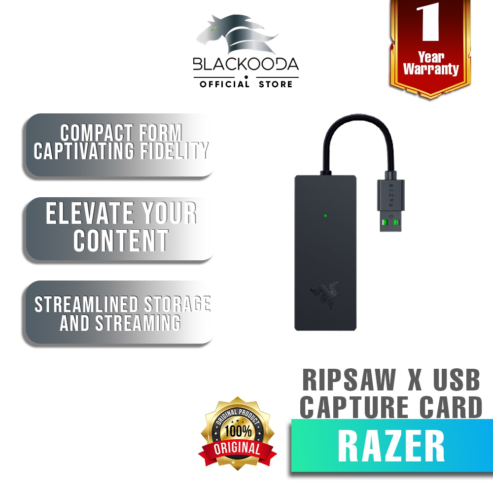 Razer Ripsaw X USB Capture Card with Camera Connection for Full 4K