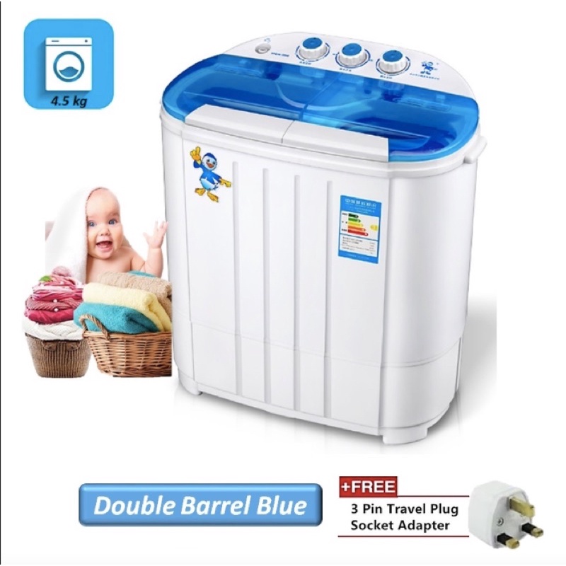 5kg Double barrel Mini Washing Machine/single portable Mini washing