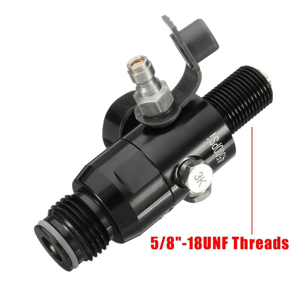 Black Paintball Valve Regulator Input 4500psi HPA Air Tank Regulator