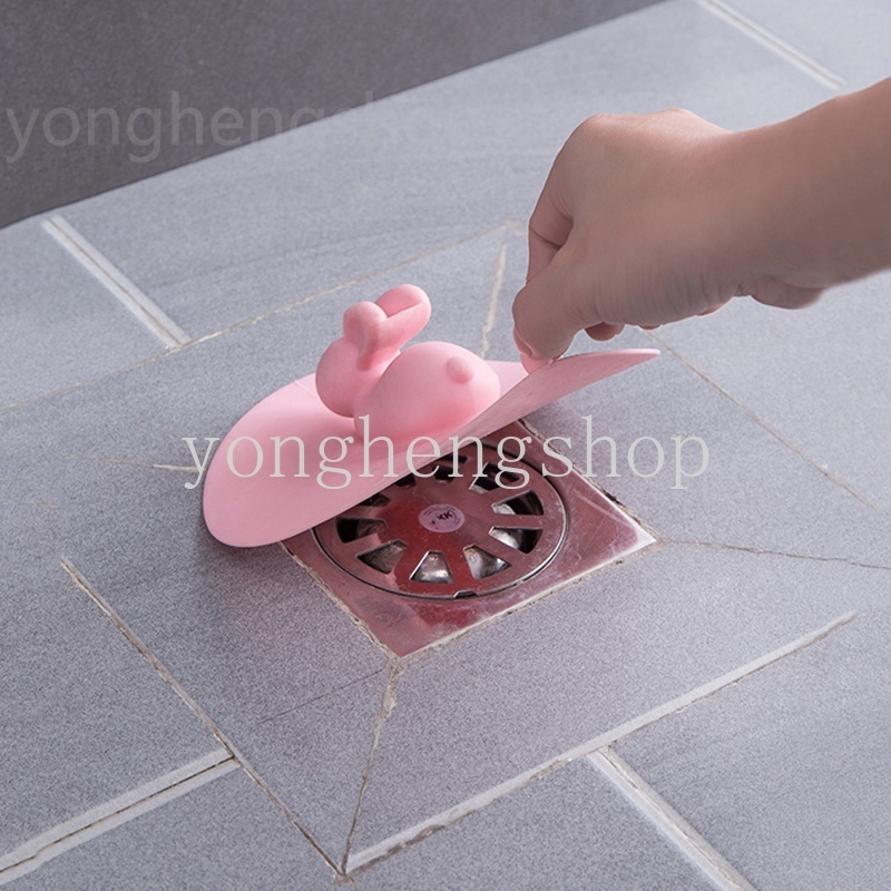 Floor Drain Deodorant Cover Cute Rabbit Round Silicone Floor Drain Sink