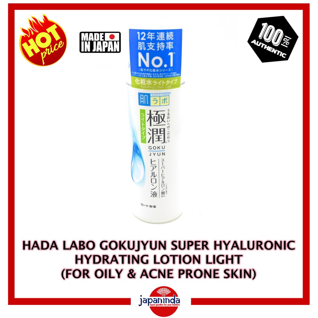 Hada Labo Gokujyun Super Hyaluronic Hydrating Lotion Light For Oily & Acne Prone skin (170ml