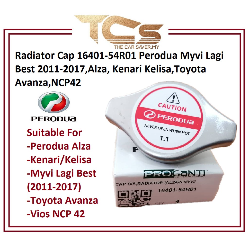 Perodua/Toyota Radiator Cap 1640154R01/1640187Z11000 (100 Original