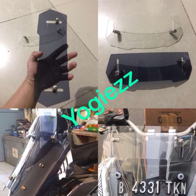 Windshield visor extender nmax lexi xmax pcx adv crf 250 universal