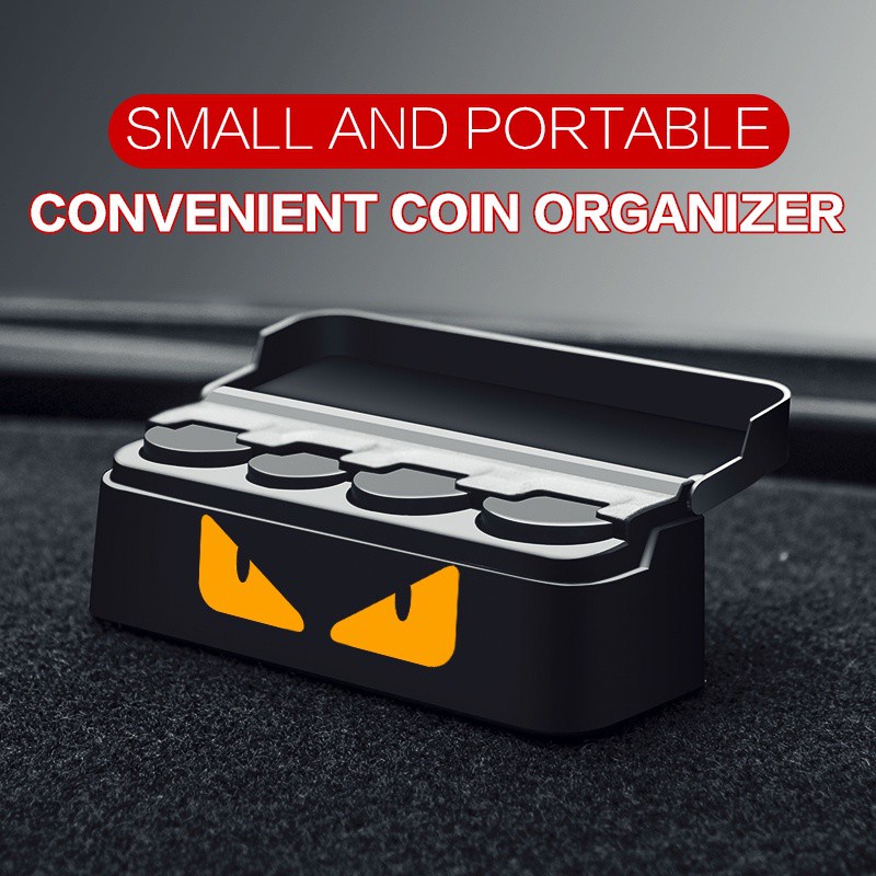 *READY STOCK* Car Coin Box Storage Universal Coin Holder for Car Change