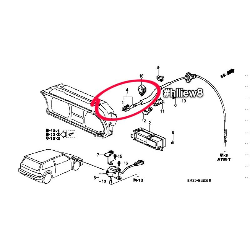 [ hlliew8 ] Honda Civic ED EF SH3 SH4 SX8 Speedo Meter Cable | Shopee