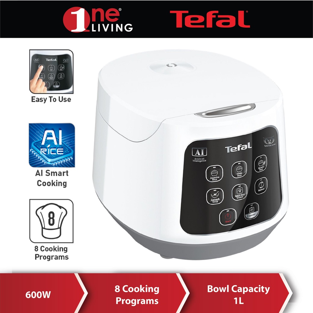 Tefal 1.0L Easy Rice Compact Fuzzy Logic Rice Cooker RK7301 Shopee