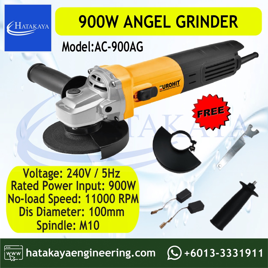 HTKY EUROHIT AC900AG Corded 900W ANGLE GRINDER Italy Brand 100