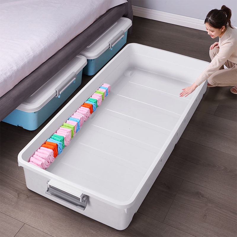 Underbed Storage Box Pulley Homewith Drawer Clothes Storage Under The