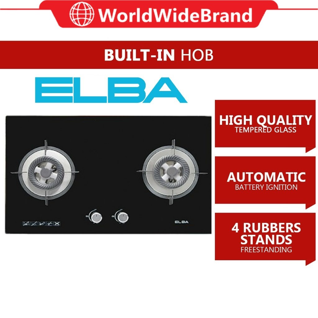 ELBA 5kW 2 Burner Built In Glass Stove EGHK8842G (BK) Shopee Malaysia